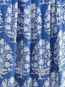 Indian Handmade Floral Print 100% Cotton Dress Sewing Craft Fabric By The 5 Yard - Picture 1 of 7