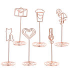 6 Pcs Table Number Stand Food Signs Holder Iron Note Simple Folder