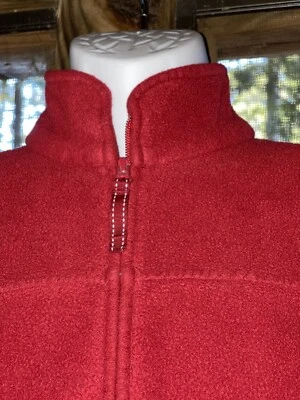 Roupão de banho vintage LL Bean flanela vermelho manga longa tamanho M com bolsos - Imagem 1 de 4