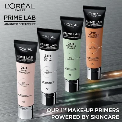 L'Oreal Prime Lab 24HR Pore Minimizer Matte Setter Face Primer Cover Redness*NEW - Image 1 of 2