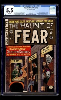 Haunt of Fear #17 (#3) 1950 CGC 5.5 FN- White High Definition Scans** - Image 1 of 2