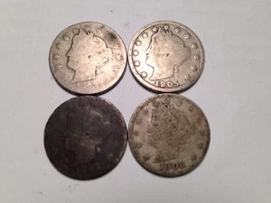 Buffalo Nickels 1934 & V Nickles 1893 - Imagen 1 de 9