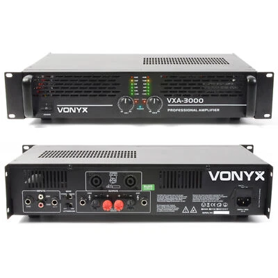 Vonyx VXA-3000 MKII PA Amplifier 3000W - Professional Sound System Power - Image 1 of 4