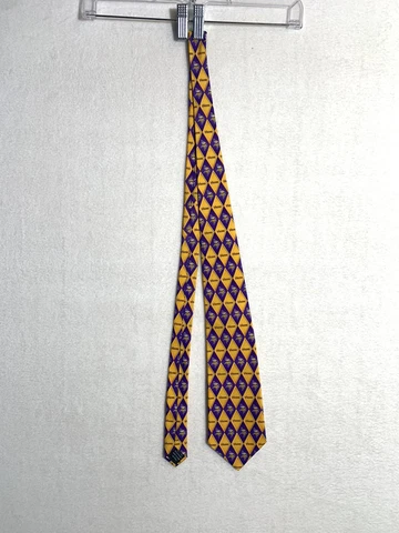 Necktie NFL Brand Minnesota Vikings 100% Silk ￼ Sports diamond pattern ￼(y) Cover