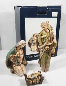 Set 3 Statuine Presepe Sacra Famiglia, Statuine Presepe Natale - Foto 1 di 3