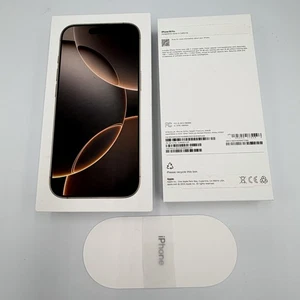 Apple iPhone 16 Pro Desert Titanium 256 GB Empty Box ONLY - E - Picture 1 of 6