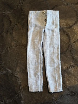 Barbie Ken vintage 65' ~ pantalones/pantalones texturizados de lino azul - vacaciones #1414 Foto 1 de 4