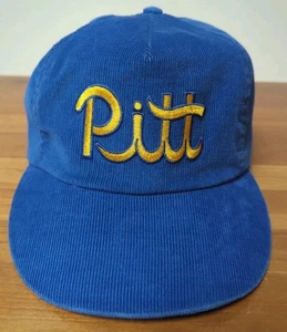 Vintage Pitt Panthers Football Corduroy Hat Snapback Adjustable Cap Trucker - Picture 1 of 24