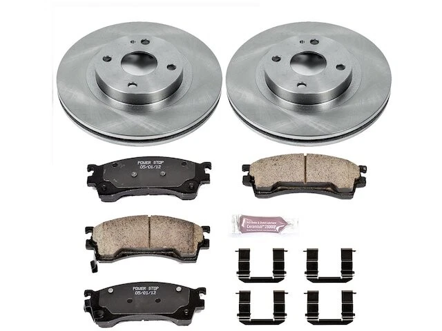 前刹车片和转子套件电源停止 27VBVK37 适用于马自达 Protege 2000 1999 — 第 1/1 张图片