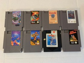 NES Game Lot Tetris, Desert Commander, F-15, Faxanadu, Millipede Etc Lot Of 8