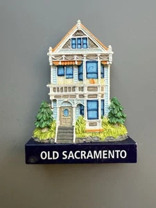 Old Sacramento California Souvenir Fridge Magnet House - Picture 1 of 6