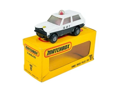Matchbox Superfast Japan Issue MB8 Range Rover Police Car w/Yellow Window Box - Image 1 of 4