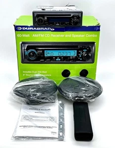 DuraBrand 60W AM/FM CD Car Stereo Receiver WMS303CS w/ 6” Speakers 200W NOB - Picture 1 of 18