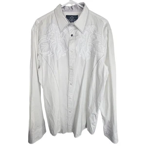Roar Mens Revel II Buckle Shirt Size XXL Embroidered Y2K Western 90s Cowboy  - Picture 1 of 9