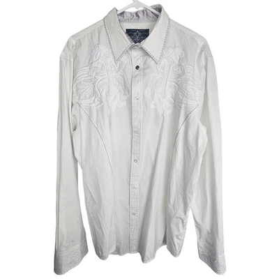 Roar Mens Revel II Buckle Shirt Size XXL Embroidered Y2K Western 90s Cowboy  - Image 1 of 4