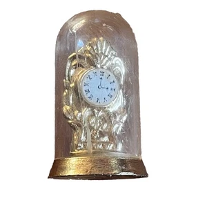 Puppenhaus Miniatur Jubiläum goldene Uhr ummantelt gebraucht - Bild 1 von 7