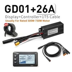 E-Bike 250W-1000W 17A-30A Sine Wave Controller+Color Display+Thumb Throttle Kits - Picture 1 of 34
