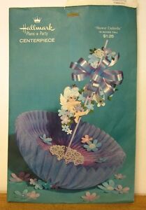 Parapluie de douche HALLMARK pop-up décoration de fête années 1970 pièce maîtresse 3D 