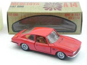Mebetoys A14 Fiat Dino rosso pastello in scatola w/ box 1/43 die cast - Foto 1 di 9
