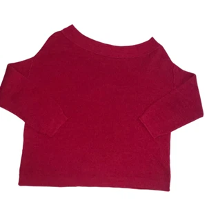 Torrid Pullover Damen 2X Schulterfrei Rot Preppy Gerippt Freizeit Boho Sweatshirt - Bild 1 von 11