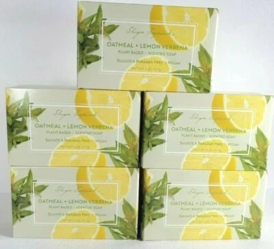 8 Pks Shugar Soapworks Oatmeal & Lemon Verbena Jumbo Bar Soap Vegan 5 OZ - Image 1 of 3