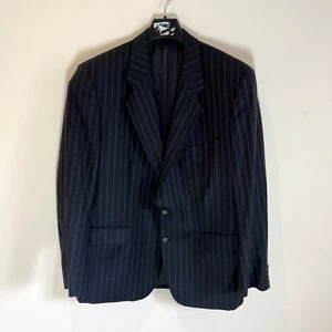 Blazer Harrods Knightsbridge Konen su misura nella Germania Ovest da uomo nero a righe - Foto 1 di 12