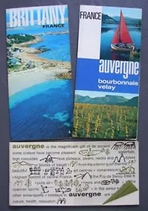 Original Vintage 1967 France Travel Brochures Auvergne Brittany - Picture 1 of 1