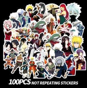 (100pc) anime Stickers Naruto Sasuke Itachi Sakura for Skateboard/Luggage/Laptop - Picture 1 of 4