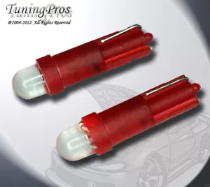 (1 Pair) Set of 2 pc Directional Signal Indicator T5 1 Red LED Light Bulb 74 - Picture 1 of 3
