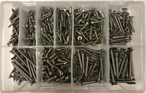 500No 4g, 6g, 8g, 10g, 12g, CSK, Self Tapper, Stainless Steel, Assortment. - Picture 1 of 4