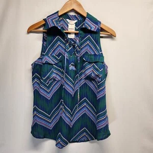 Blusa Candie's para mujer mediana nueva con etiquetas sin mangas con cuello en V con cordones - Imagen 1 de 7