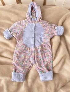 Beautiful Vintage Little Miracles 80s 90s Hearts Baby Romper 6-9 months - Picture 1 of 3