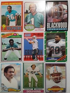 (18) Miami Dolphins Vintage Football Karten Lot (Larry Little, Dan Marino & mehr!) - Bild 1 von 4