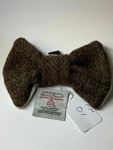 Handwoven HARRIS TWEED Dog Bow Shades of Brown - Picture 1 of 1