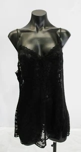 Victoria Secret Women's Thin Tease Lace Mini Slip Dress WR4 Black Size: XL NWT - Picture 1 of 4