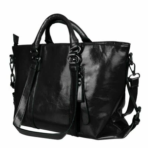 Women's Leather Organizer Purse Shoulder Bag Multiple Pockets Cross Body Handbag - Picture 1 of 18