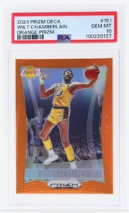 2023 Panini Prizm Deca Orange Prizm Wilt Chamberlain #151 /49 PSA 10 - Picture 1 of 2
