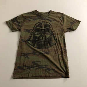 Disney Star Wars T Shirt Darth Vader Camo Graphic Tee Short Sleeve Cotton Solid - Picture 1 of 6