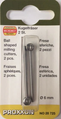 PROXXON HSS Cutter - 6mm Dia (Pkt 2) 28725 From RDGTools - Image 1 of 3