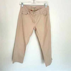 Burberry Woman’s Cropped Khaki Pants Size 4 - Picture 1 of 9