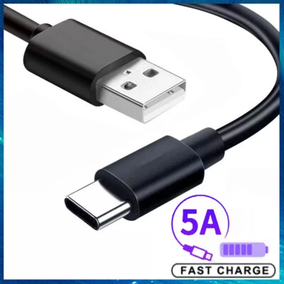 Super Fast Charger Type C USB-C Sync Data Charging Cable For Android Phone Black - Image 1 of 4