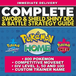 Pokémon HOME Shiny Living Dex Complete Sword Shield & DLC 6 IV Pokedex & Guide - Afbeelding 1 van 11