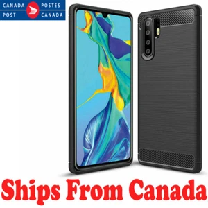 For Huawei P30 Pro Carbon Fiber Heavy Duty Hybrid Shockproof Anti Case Cover - Picture 1 of 9
