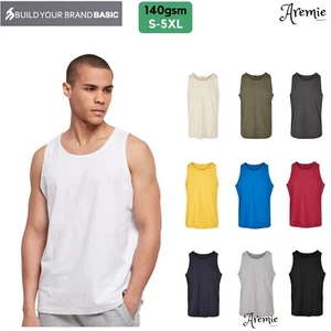 Mens Plain Sleeveless Vests Casual Summer Gym Training Cotton Tank Top S - 5XL - Picture 1 of 17
