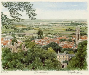 Glasstonbury Somerset Aufgezogener Druck Serie "Portraits Of Britain" - Bild 1 von 2