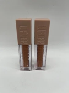 2 Pack Maybelline Lifter Gloss + Hyaluronic Acid 019 Gold 0.18 oz - Picture 1 of 3