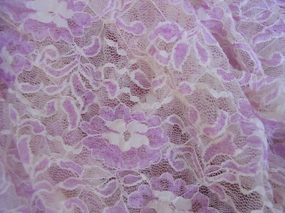 Эластичная лаванда и кремовый цветочный кружева ткани белье BTY   - Изображение 1 из 3