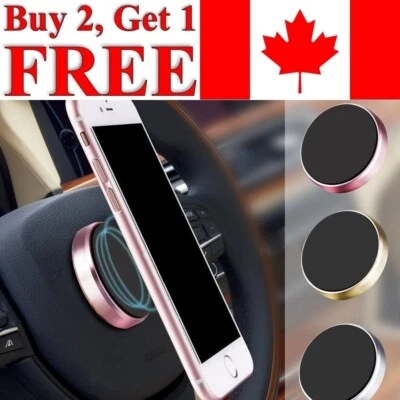 Magnetic Car Mount Phone Stand Holder For iPhone 8 XR 11 SE 2022 Samsung S9 S10 - Image 1 of 4
