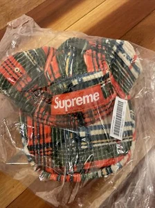 Neu Supreme Cord Camp Cap kariert SS22H115 - Bild 1 von 2