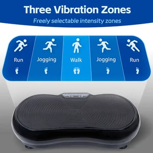 Whole Body Vibration Platform Black Slim Exercise Plate Fit Machine W/Bluetooth - Picture 1 of 23